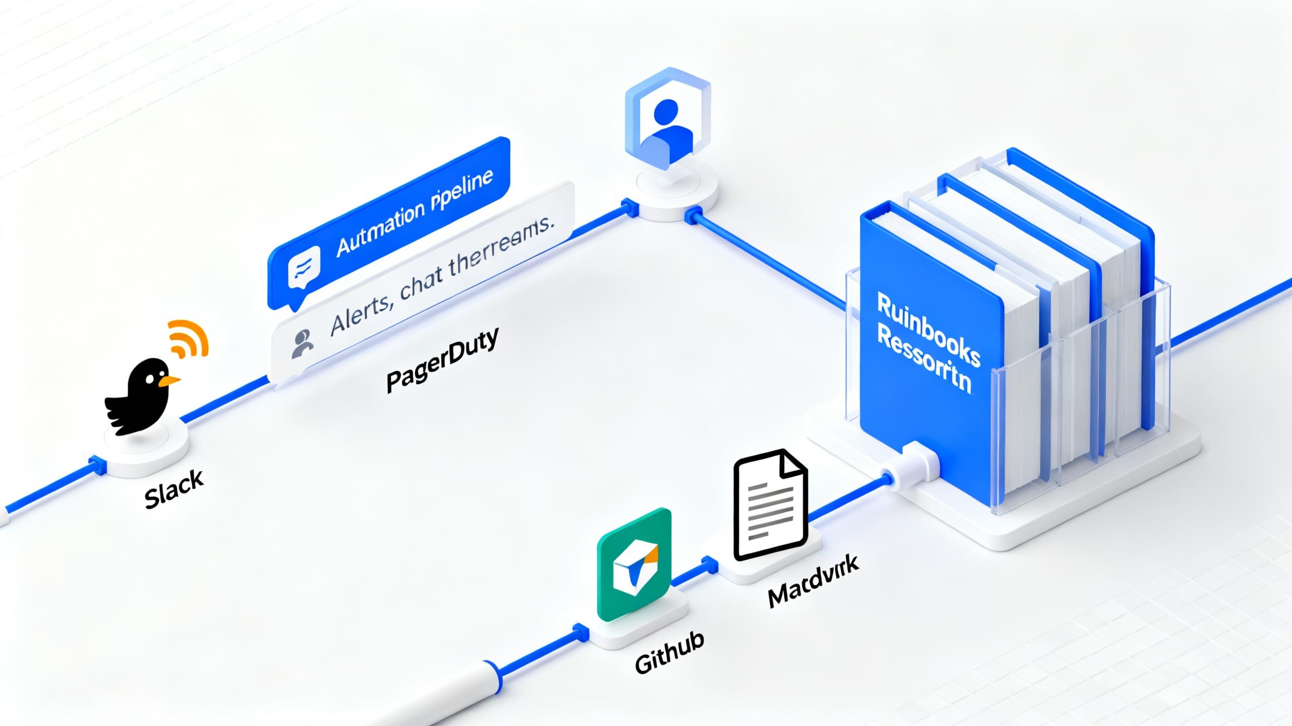 A seamless automation flow from alerts and chat threads into a runbooks repository
