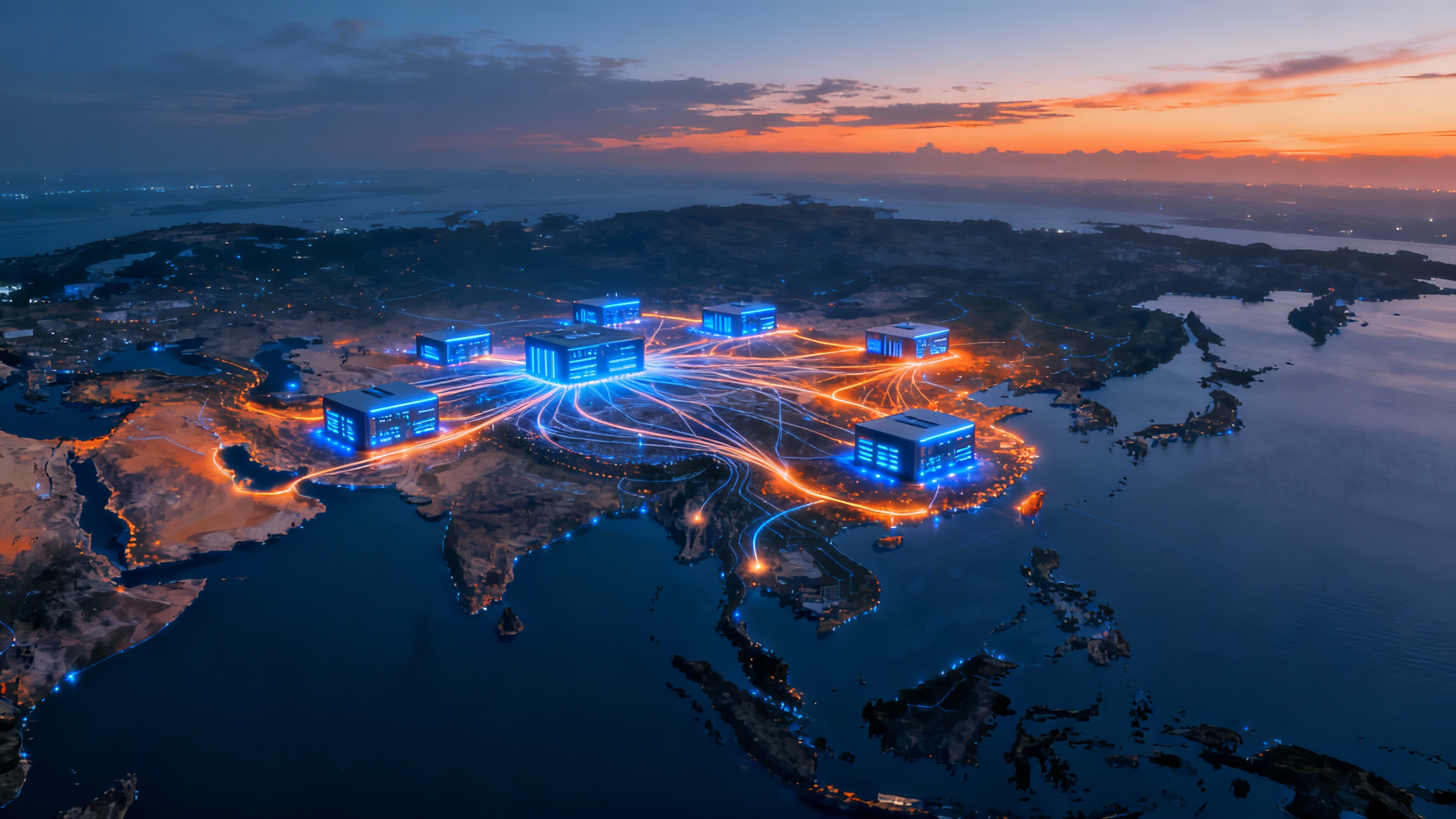 Global AI infrastructure buildout visual