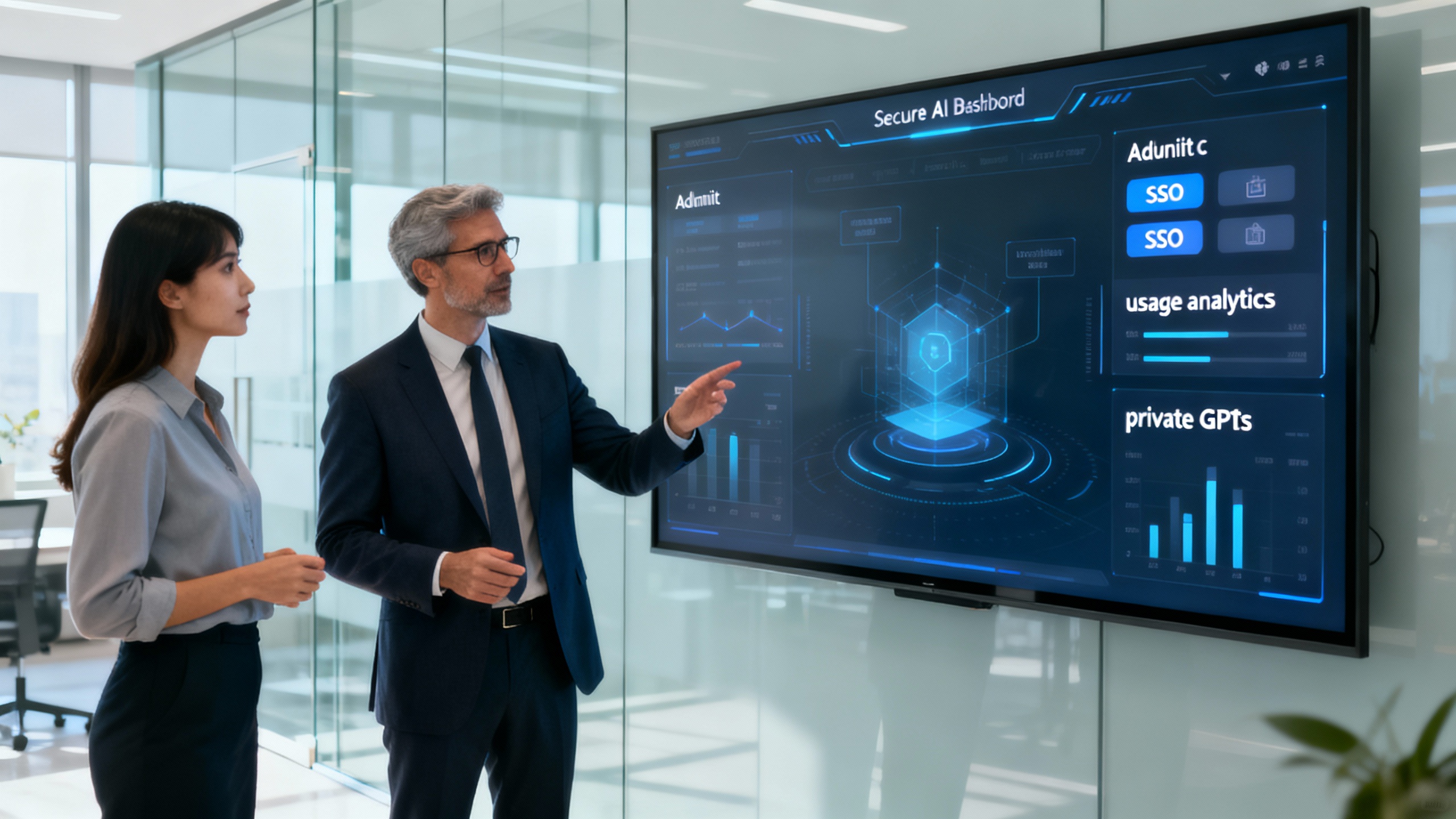 IT leaders evaluating ChatGPT Enterprise vs Team in a secure workspace